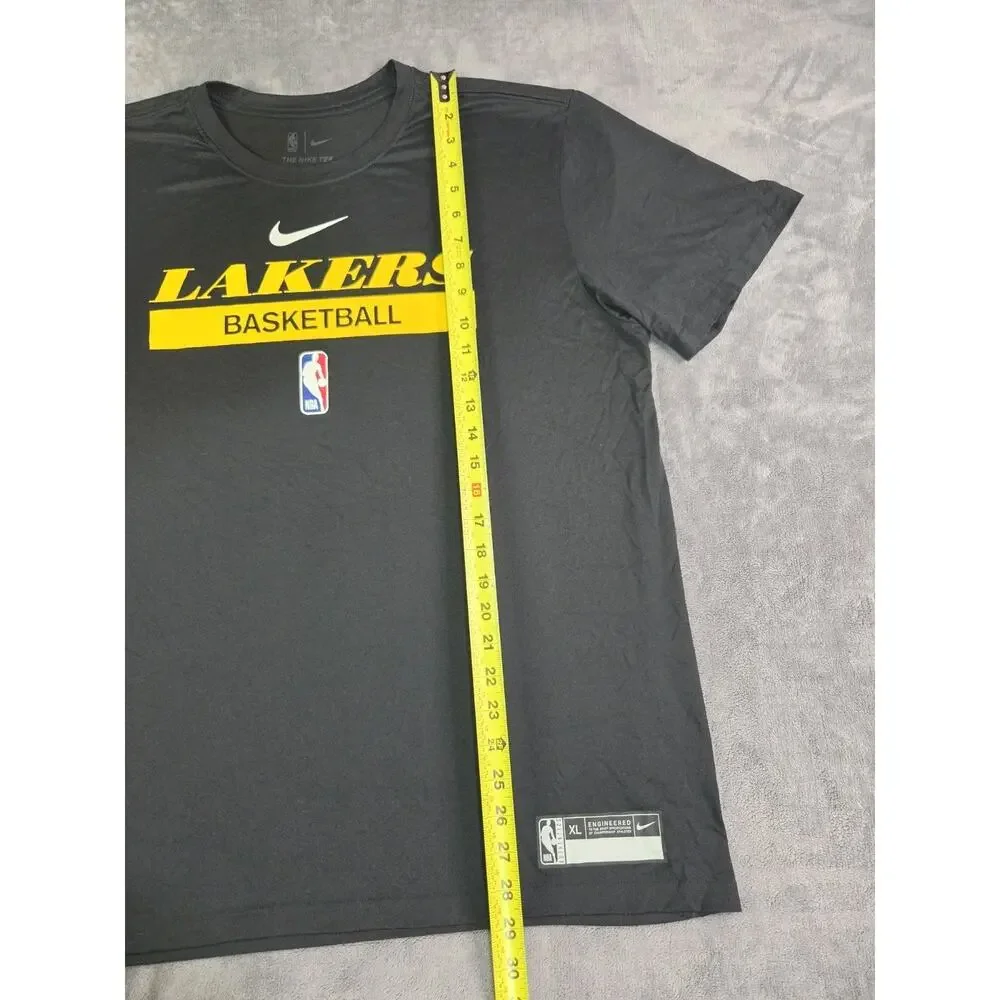Nike Los Angeles Lakers T-Shirt Men's Sz XL NBA Authentics Black Short Sleeve